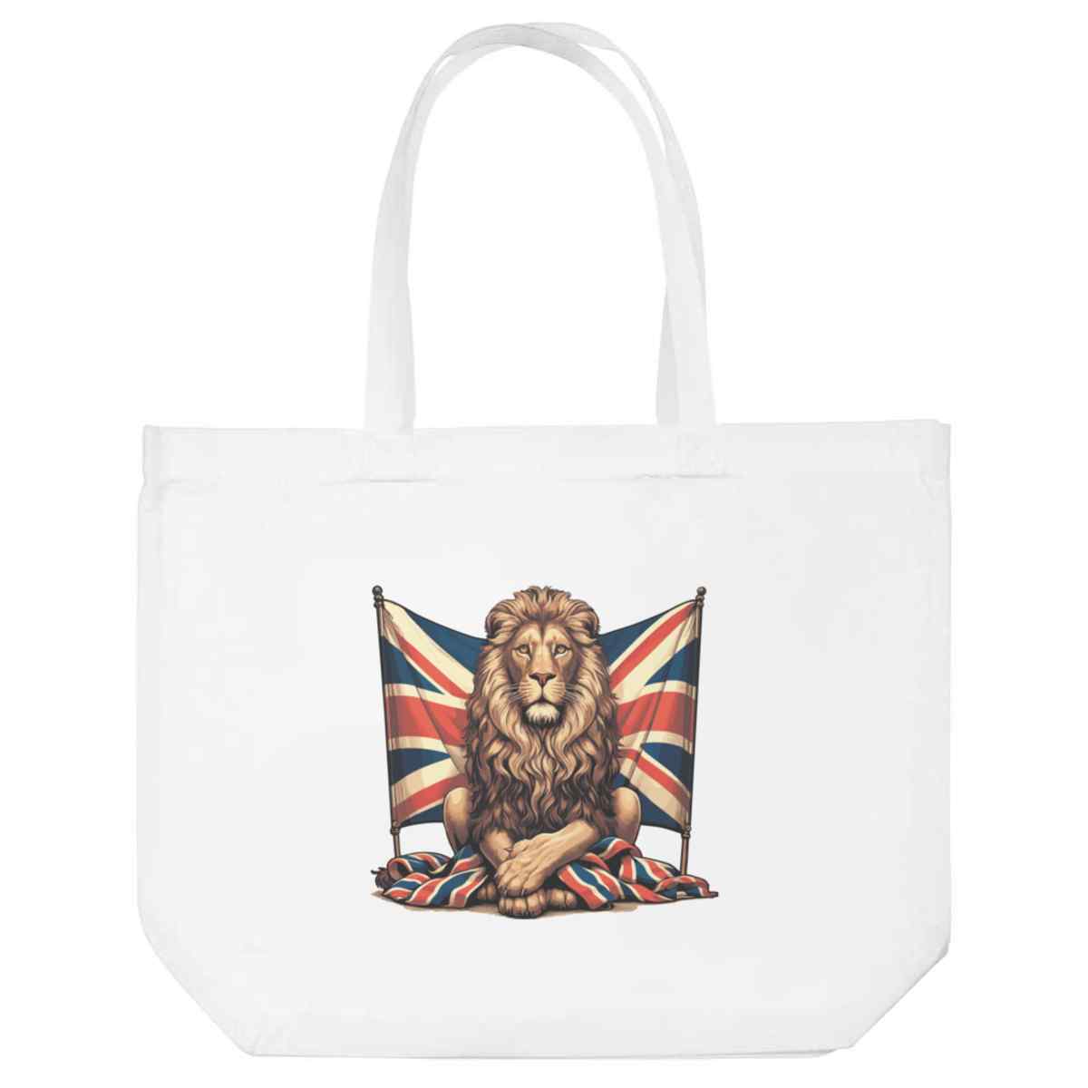 'Proud Lion With Union Jack' Tote Shopping Bag For Life (BG00085254)