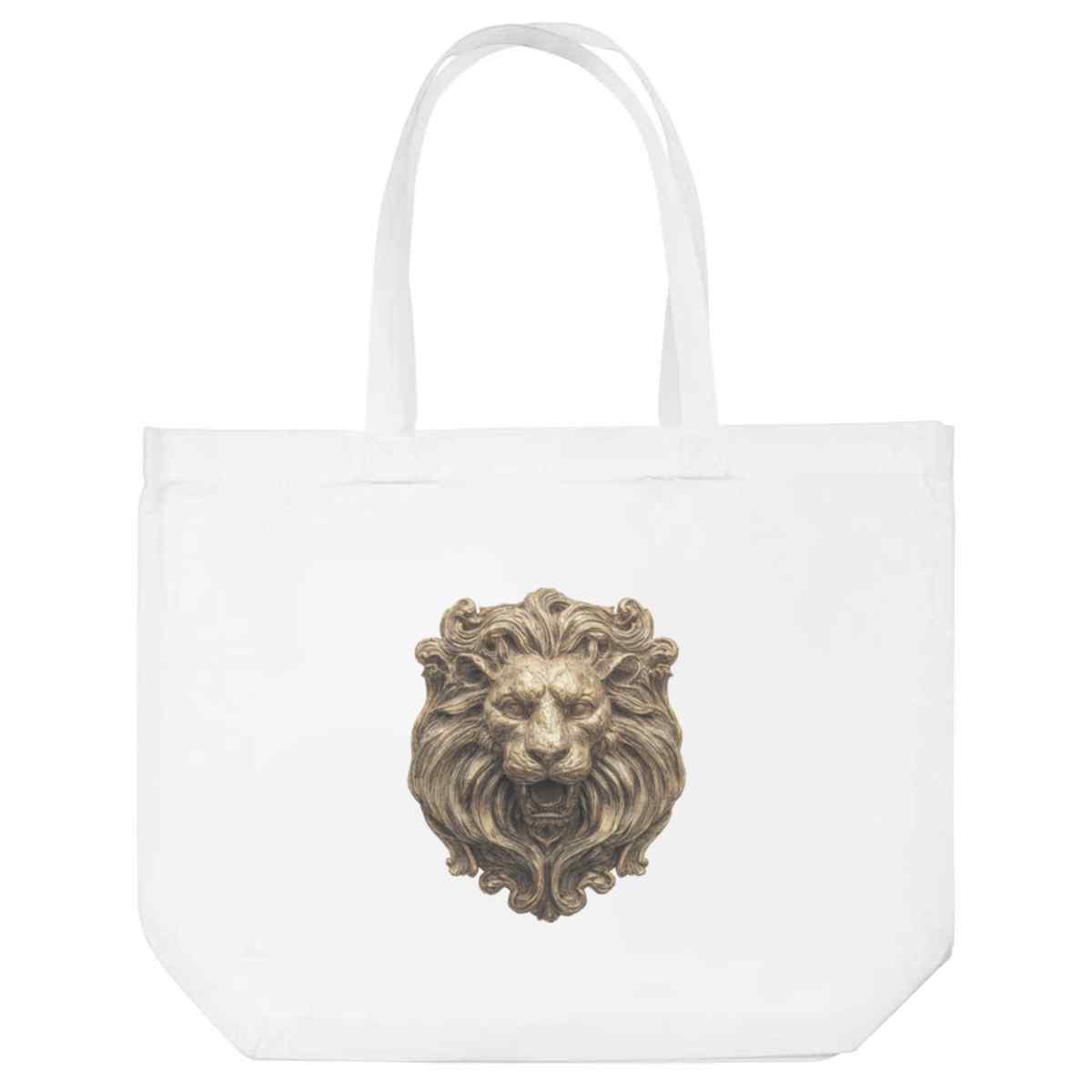 'Vintage Golden Lion Head' Tote Shopping Bag For Life (BG00085336)