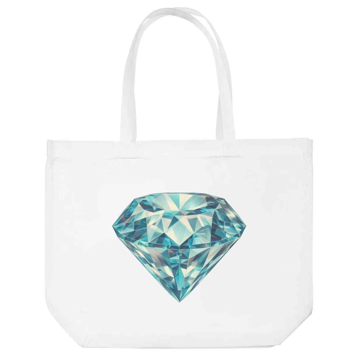 'Fancy Blue Cut Diamond' Tote Shopping Bag For Life (BG00086267)