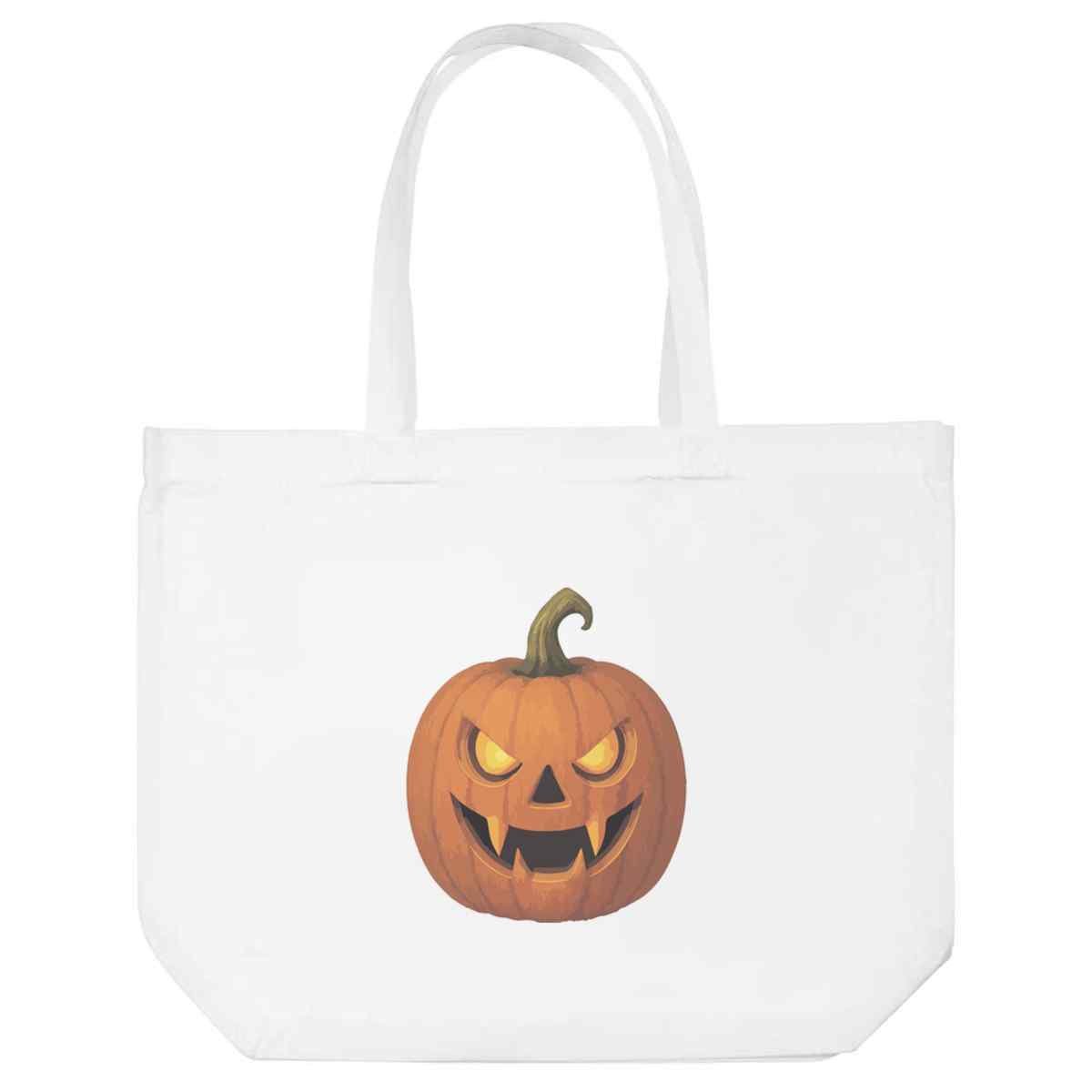 'Spooky Vampire Pumpkin Jack-O'-Lantern' Tote Shopping Bag For Life (BG00086754)