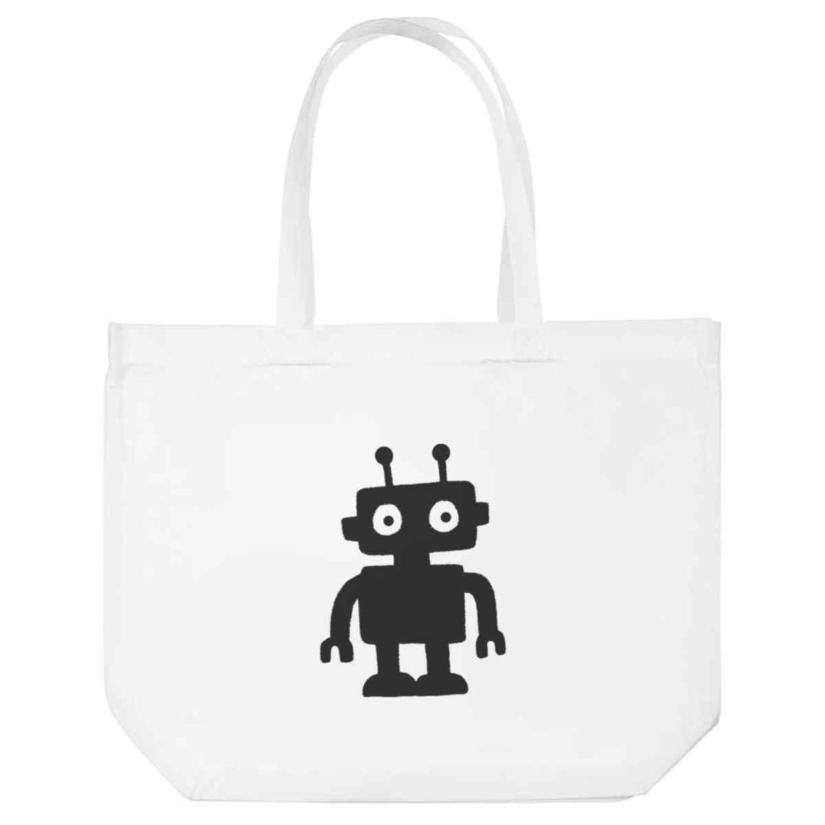 'Cute Minimalist Robot Silhouette' Tote Shopping Bag For Life (BG00090272)