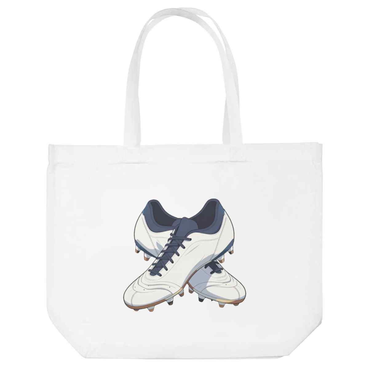 'Football Shoes' Reusable Shopping Tote Bag - White - Reusable Shopper for Groceries, Books, Work, School and Travel (BG00090552)
