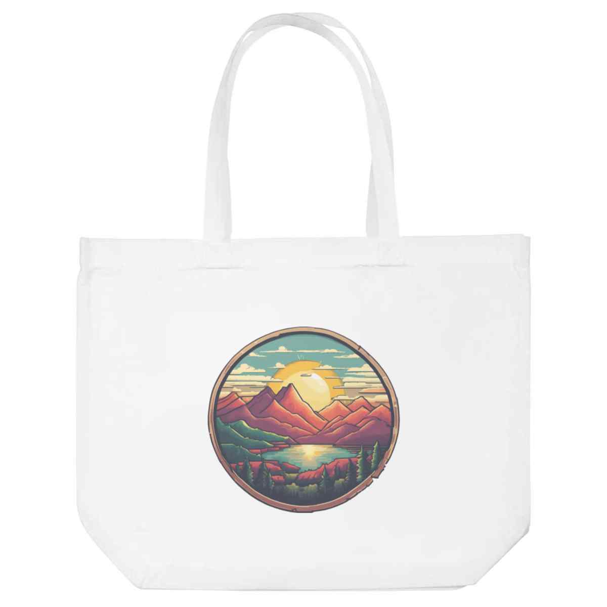 'Mountain Sunset' Tote Shopping Bag For Life (BG00090886)