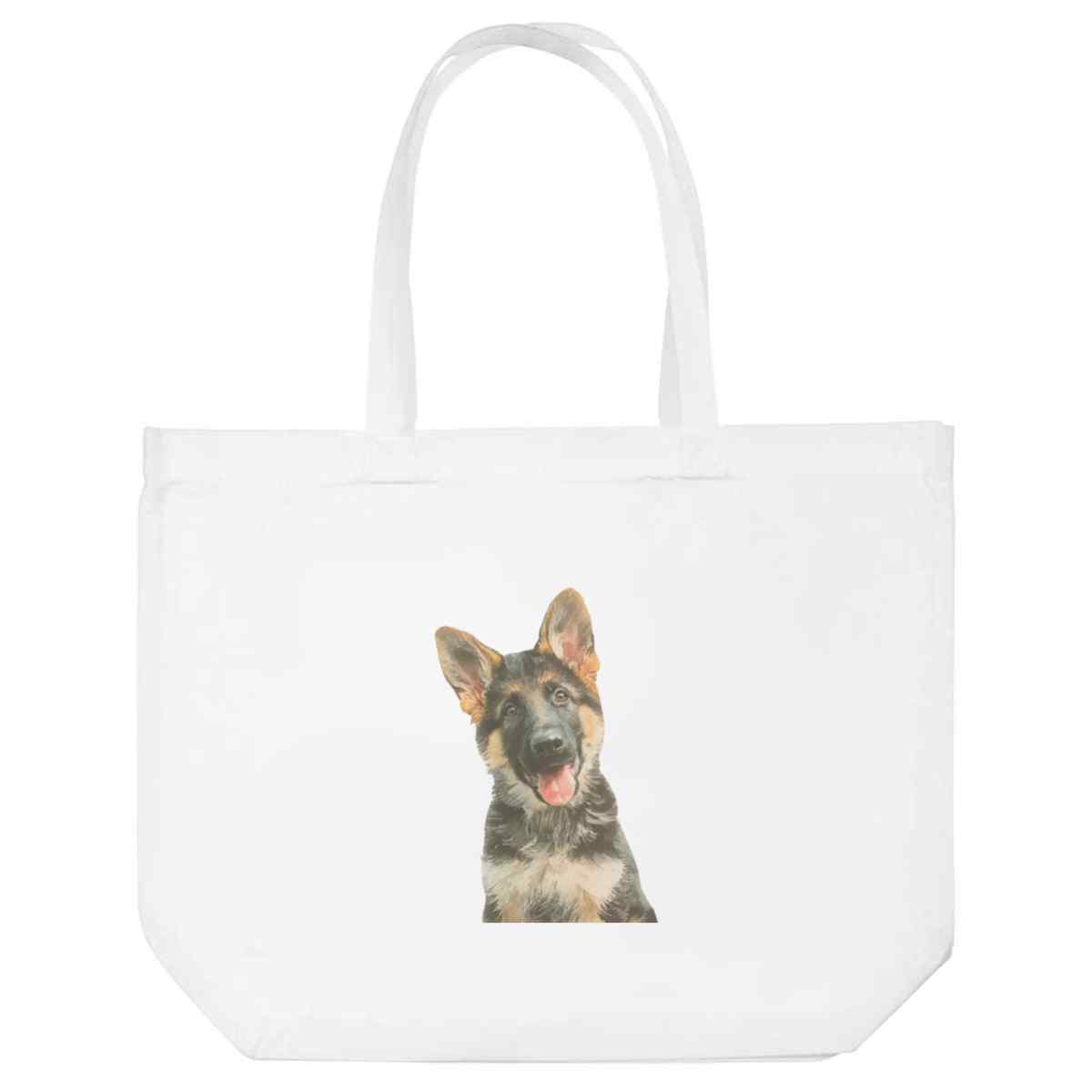 'German Shepherd Puppy' Tote Shopping Bag For Life (BG00091434)