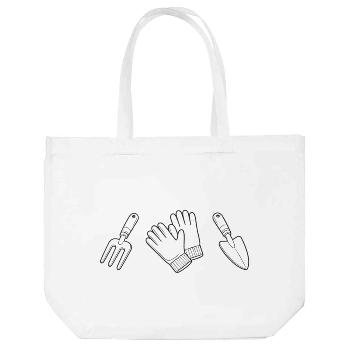 'Gardening Tools Outline' Tote Shopping Bag For Life (BG00091870)