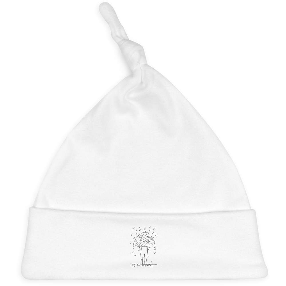 'Umbrella In The Rain' Baby Beanie Hat (BH00000984)