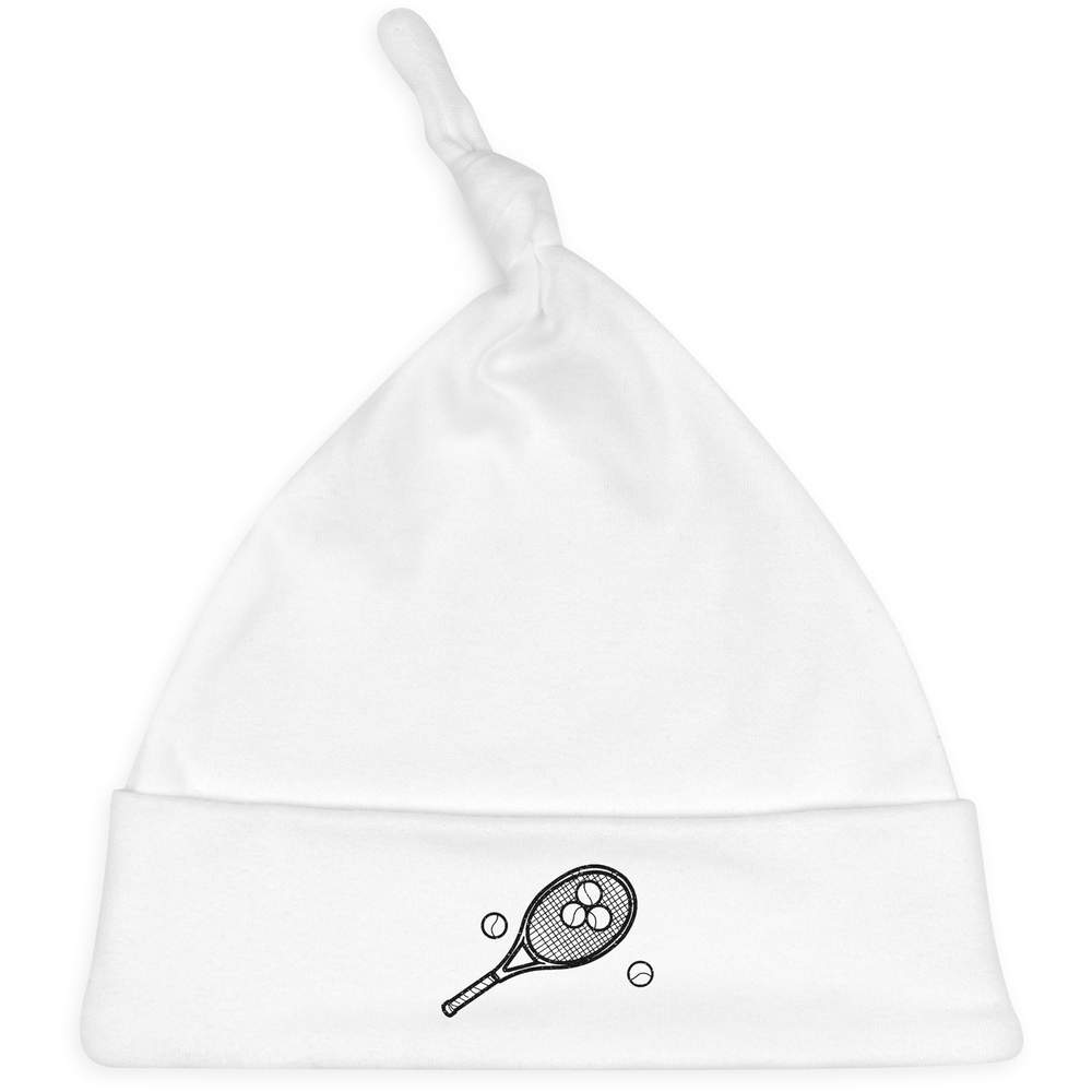 'Tennis Racket & Balls' Baby Beanie Hat (BH00010018)
