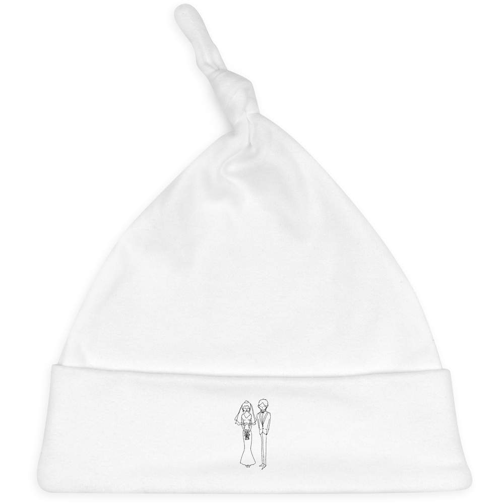 'Bride & Groom' Baby Beanie Hat (BH00016861)