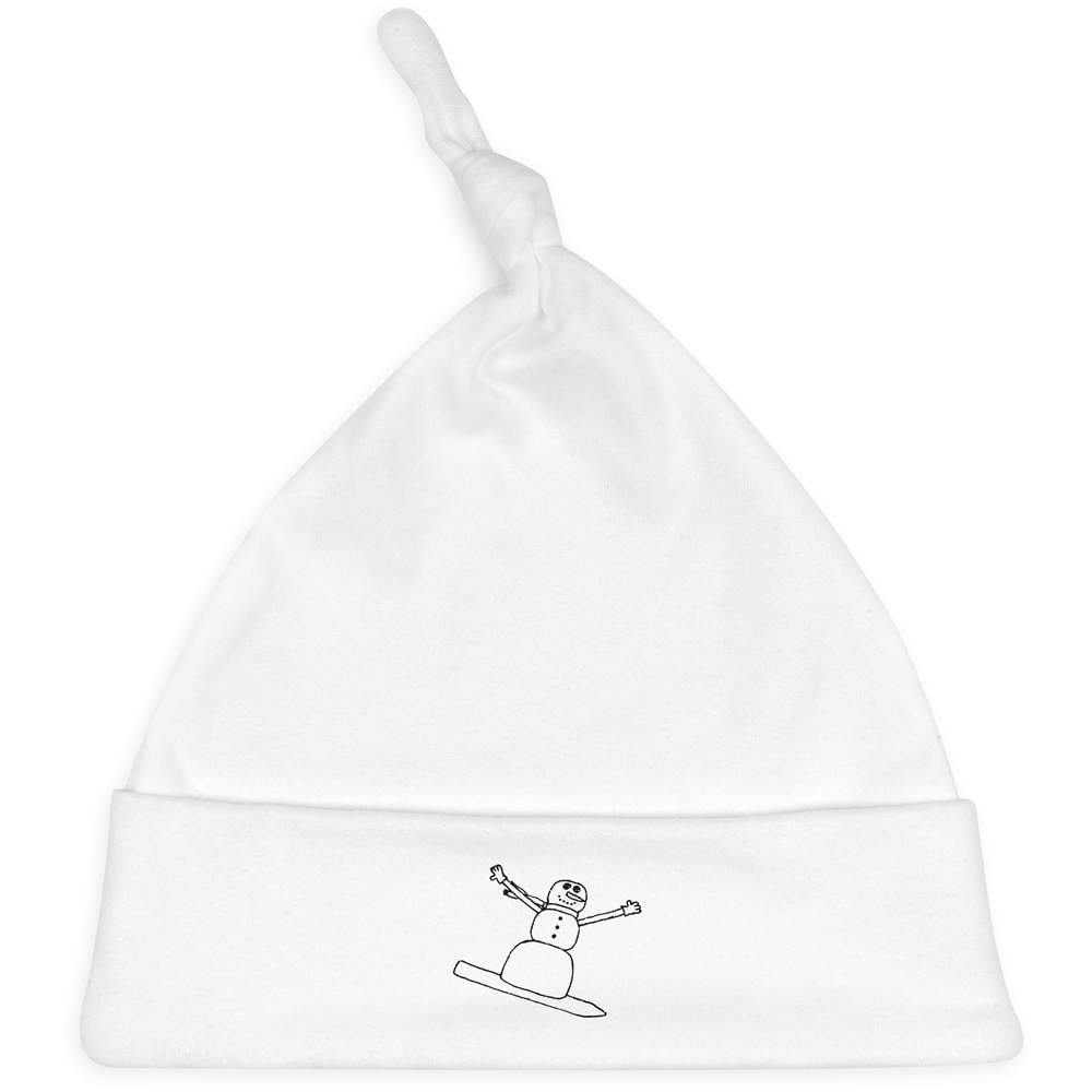 'Snowboarding Snowman' Baby Beanie Hat (BH00019658)