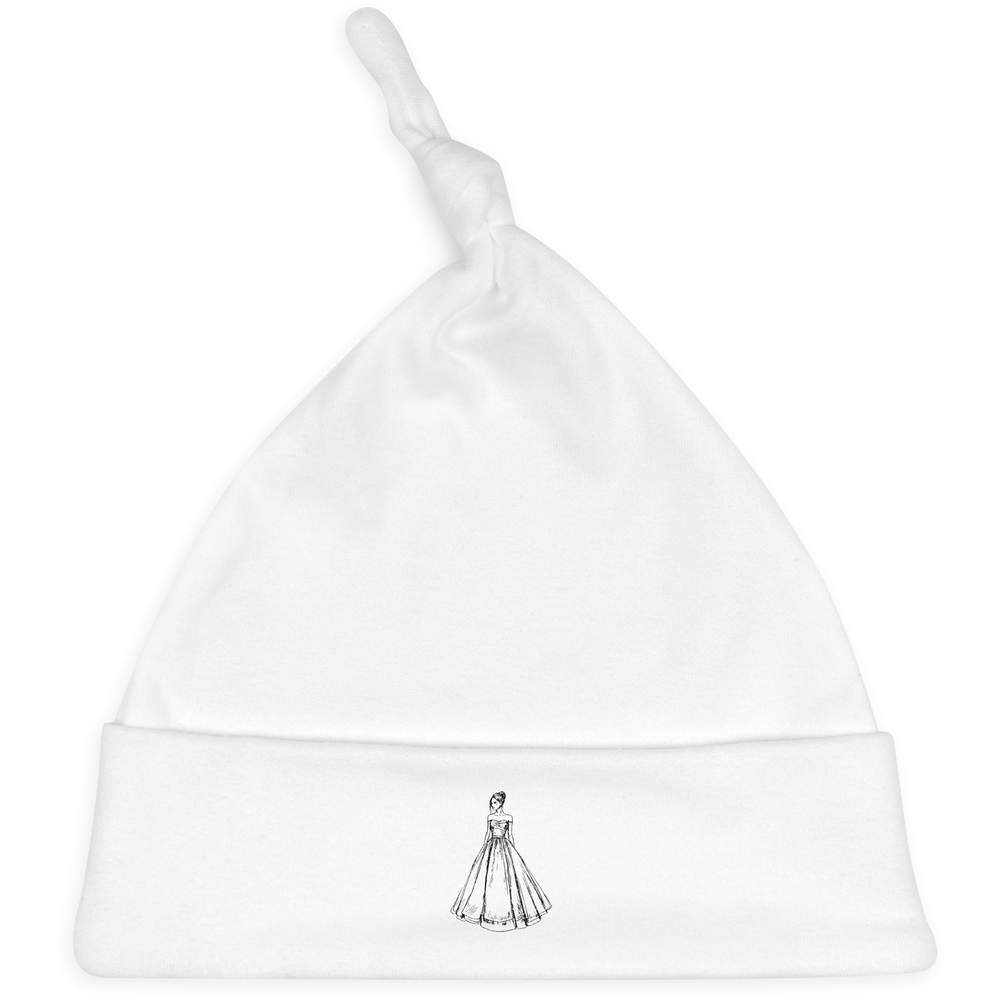 'Wedding Dress' Baby Beanie Hat (BH00029557)