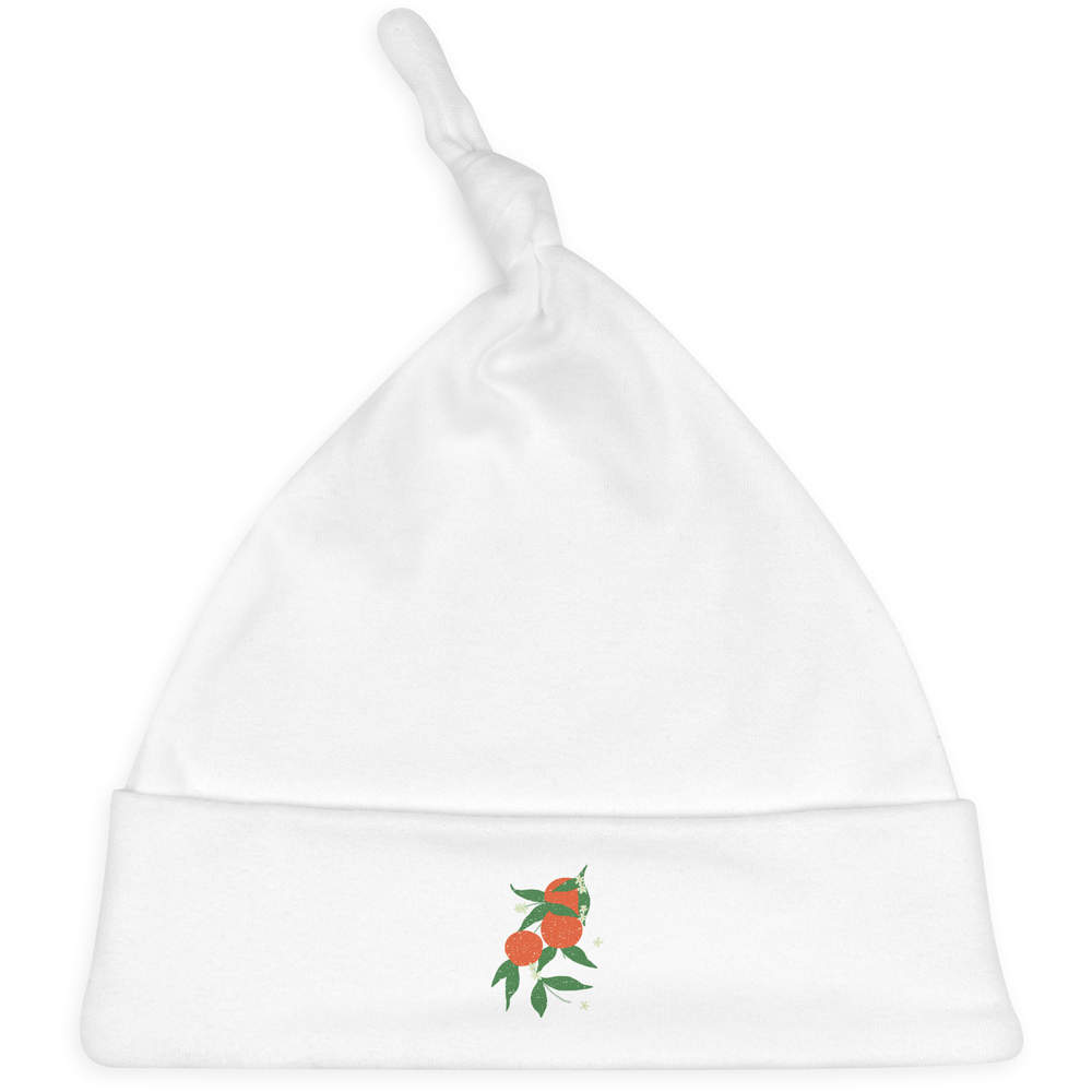 'Oranges And Blossom ' Baby Beanie Hat (BH00030218)