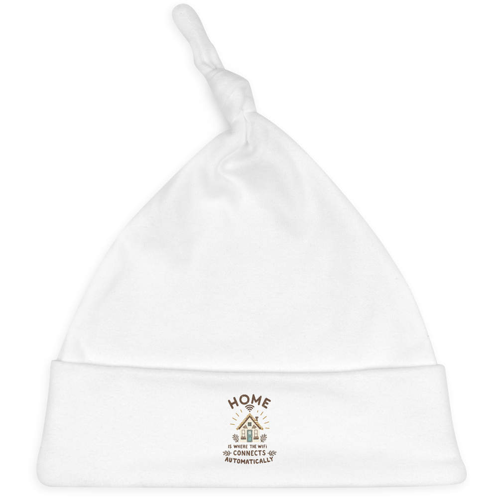 'Home Is Where The WiFi Is' Baby Beanie Hat (BH00030782)