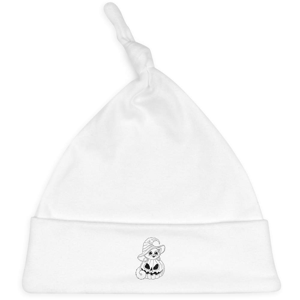 'Spooky Halloween Cat' Baby Beanie Hat (BH00031529)