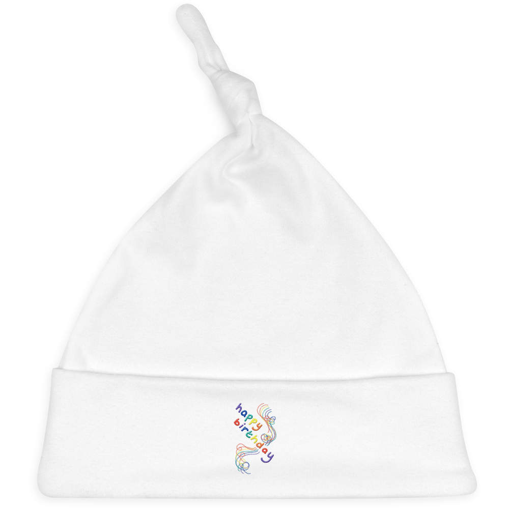 'Happy Birthday Rainbow ' Baby Beanie Hat (BH00031620)