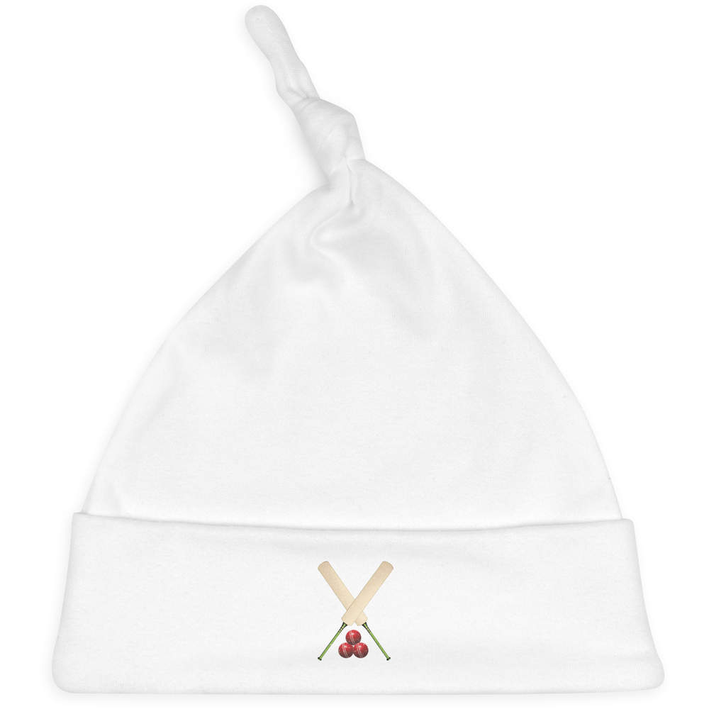 'Cricket Bats and Balls' Baby Beanie Hat (BH00031738)