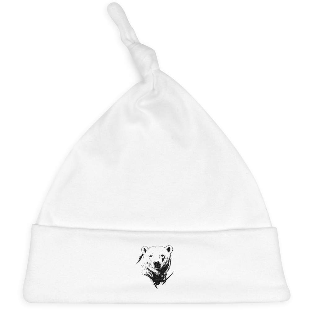 'Polar Bear Portrait' Baby Beanie Hat (BH00032695)