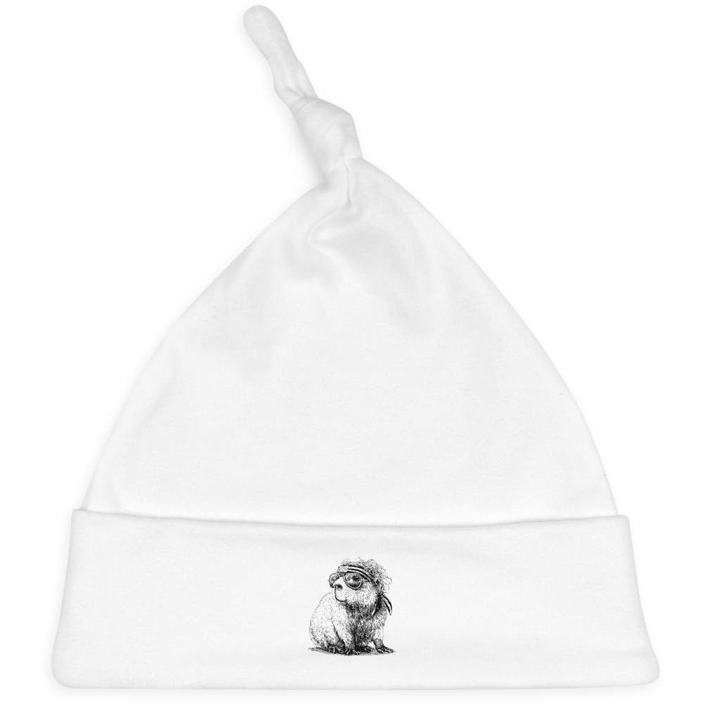 'Capybara Wearing Sunglasses ' Baby Beanie Hat (BH00036007)