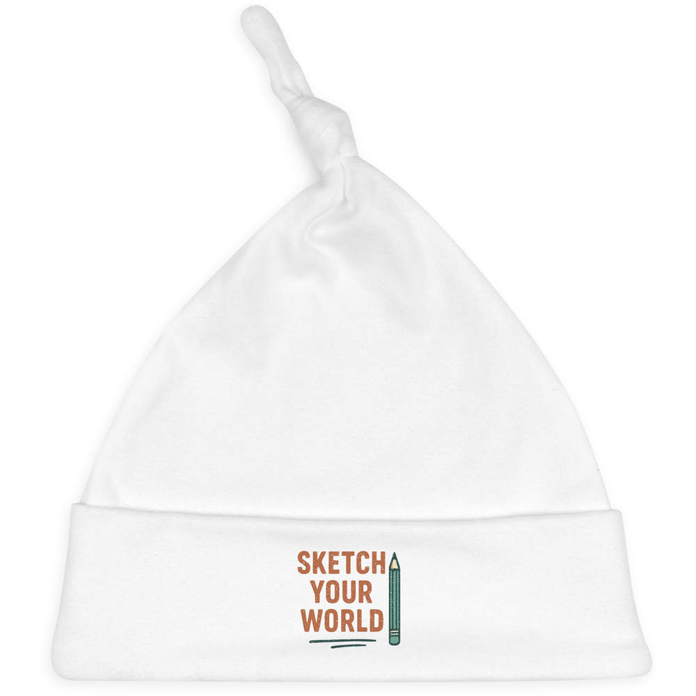 'Sketch Your World Artist Statement With Penci' Baby Beanie Hat (BH00037399)
