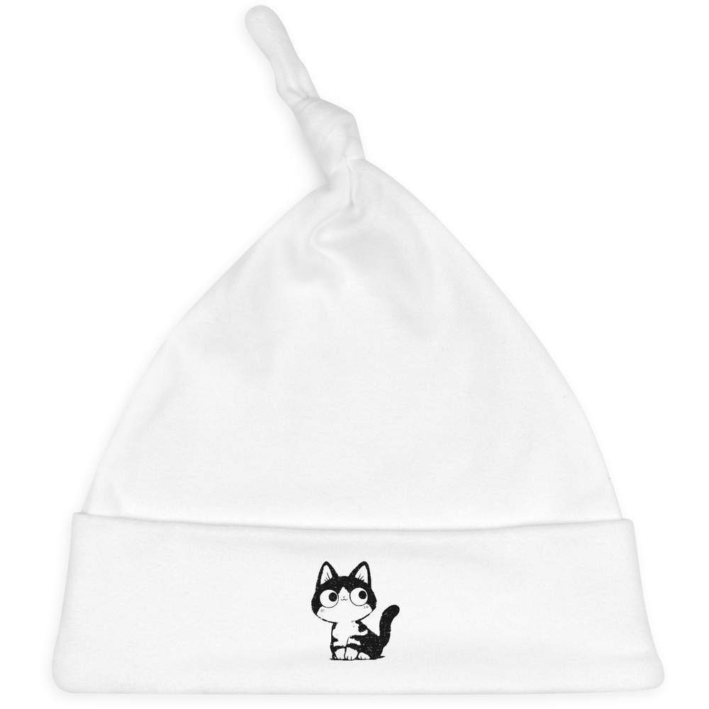 'Cute Cat Sitting' Baby Beanie Hat (BH00038130)