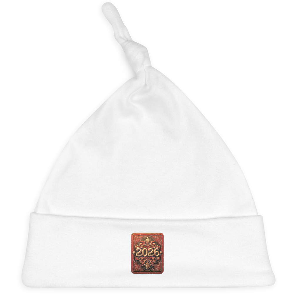 'Victorian 2026 Panel Motif' Baby Beanie Hat (BH00038951)