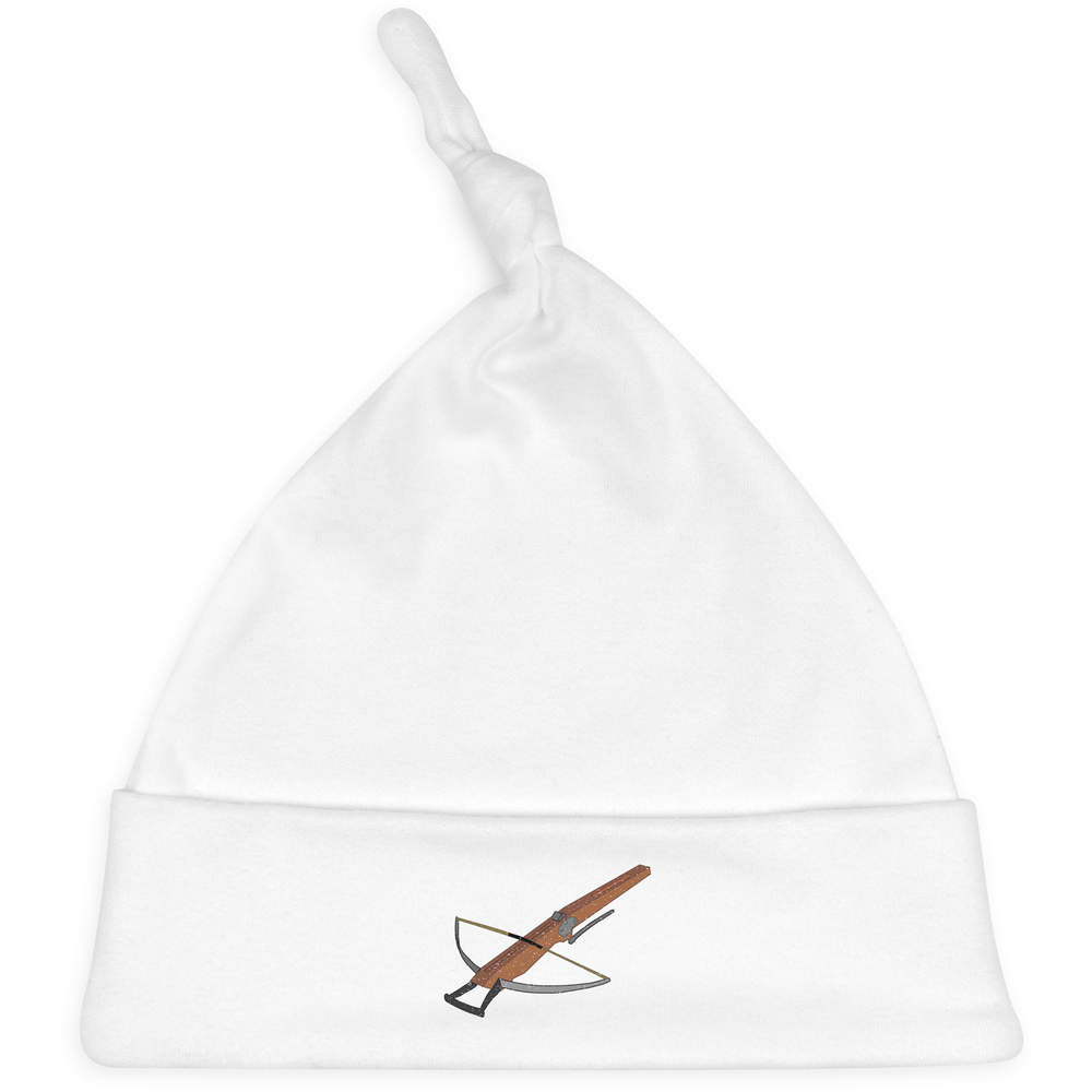 'Wood Arbalest' Knotted Baby Hat - White - Soft Beanie for Newborns, Infants, Nursery Wear and Baby Gifts (BH00039102)