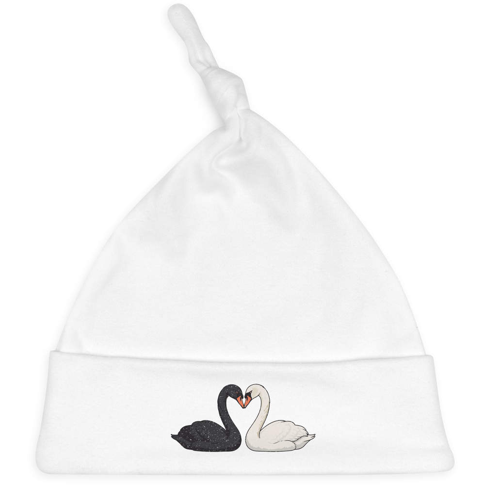 'Romantic Swan Couple' Baby Beanie Hat (BH00040875)
