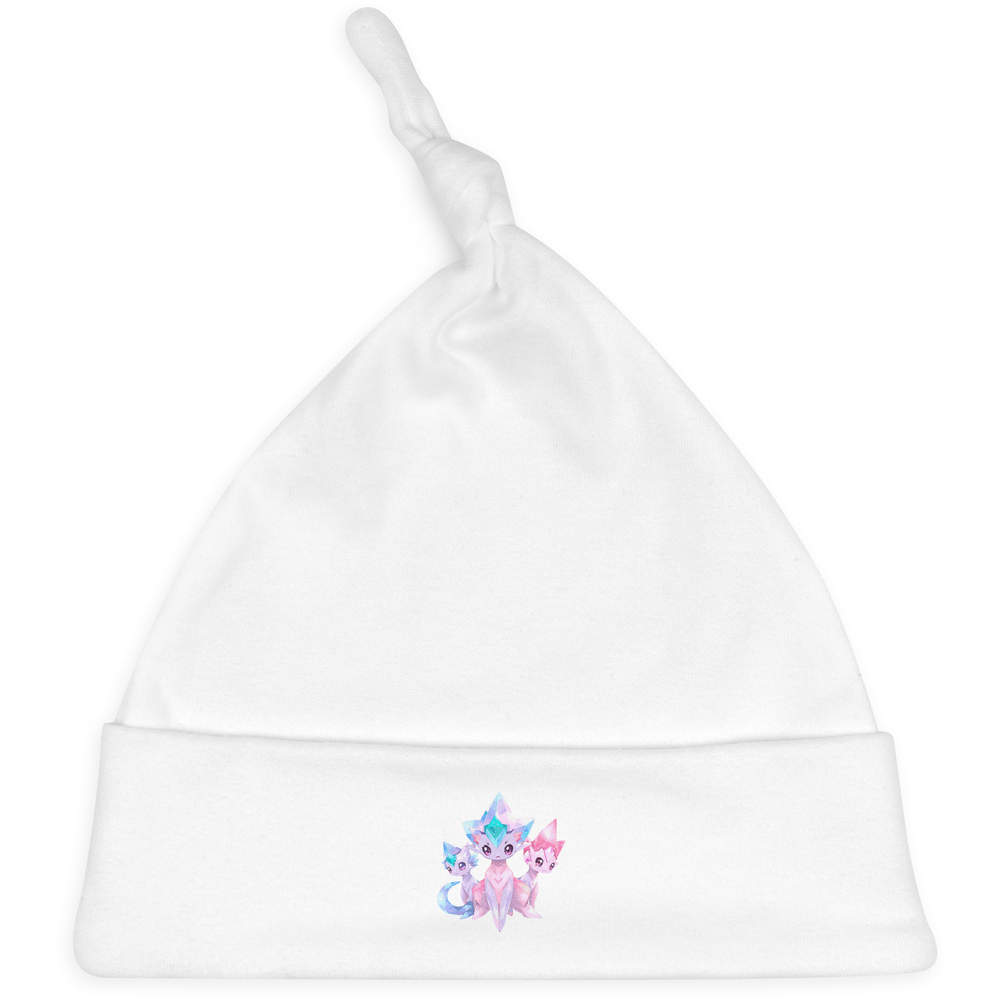 'Crystal Sprites' Knotted Baby Hat - White - Soft Beanie for Newborns, Infants, Nursery Wear and Baby Gifts (BH00041949)