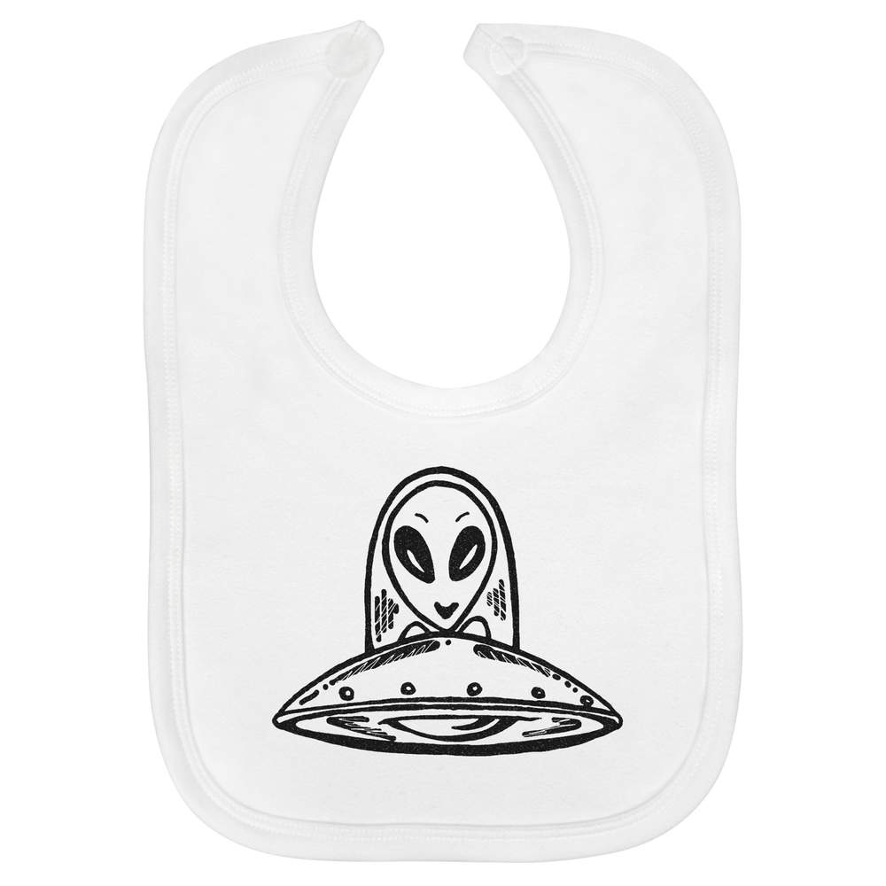 'Alien UFO' Soft Cotton Baby Bib (BI00008972)