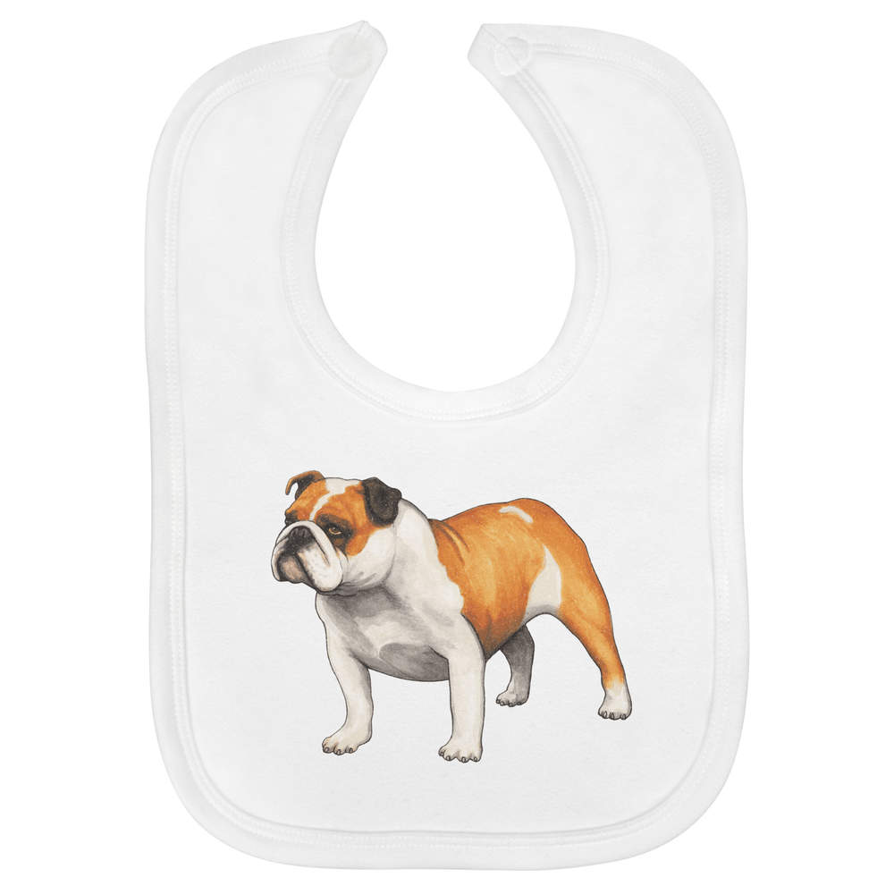 'English Bulldog' Soft Cotton Baby Bib (BI00014635)