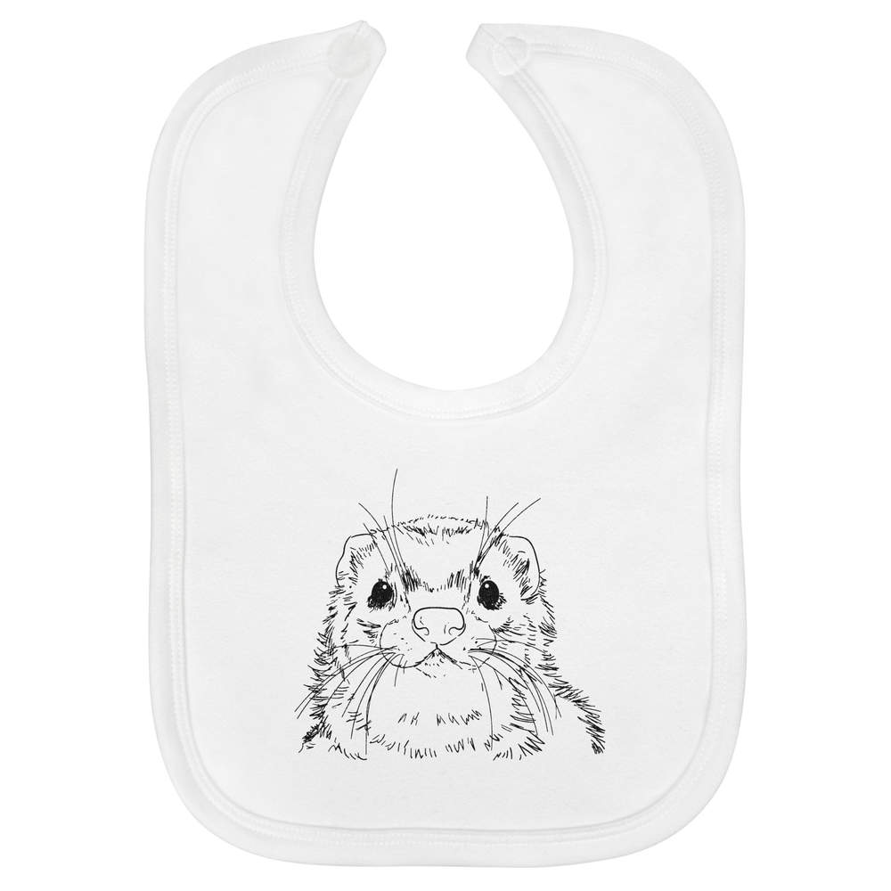 'Ferret Face' Soft Cotton Baby Bib (BI00015228)