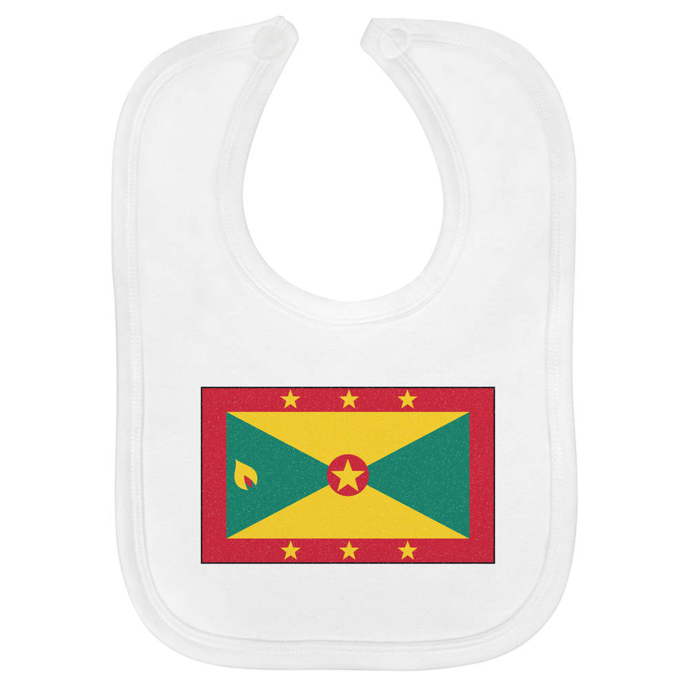 'Grenada Flag' Soft Cotton Baby Bib (BI00015816)