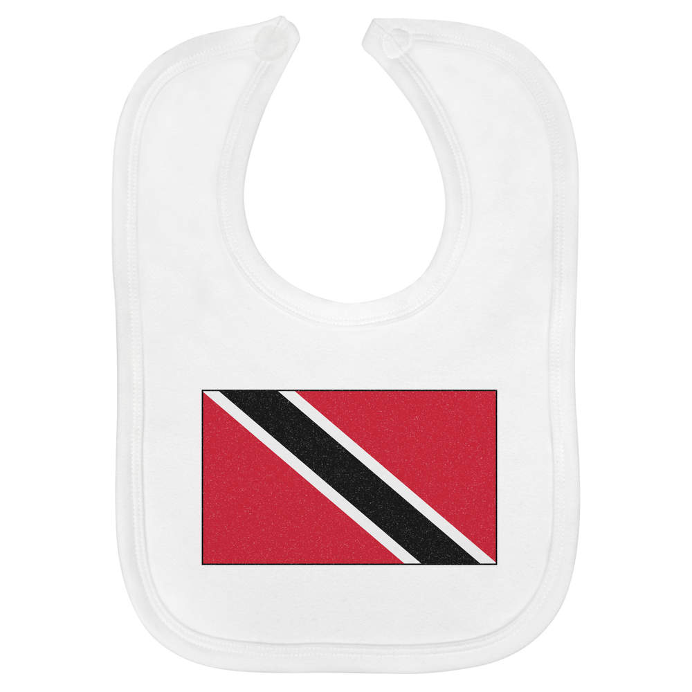 'Trinidad & Tobago Flag' Soft Cotton Baby Bib (BI00016540)