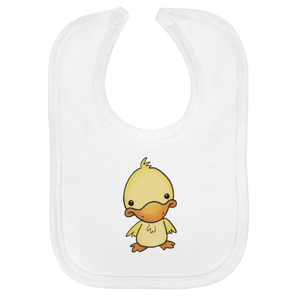 'Cute Duck' Soft Cotton Baby Bib (BI00017243)