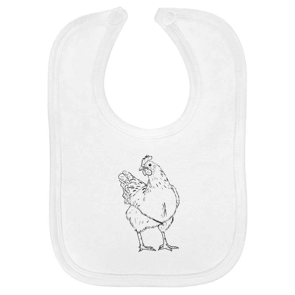 'Chicken' Soft Cotton Baby Bib (BI00017939)