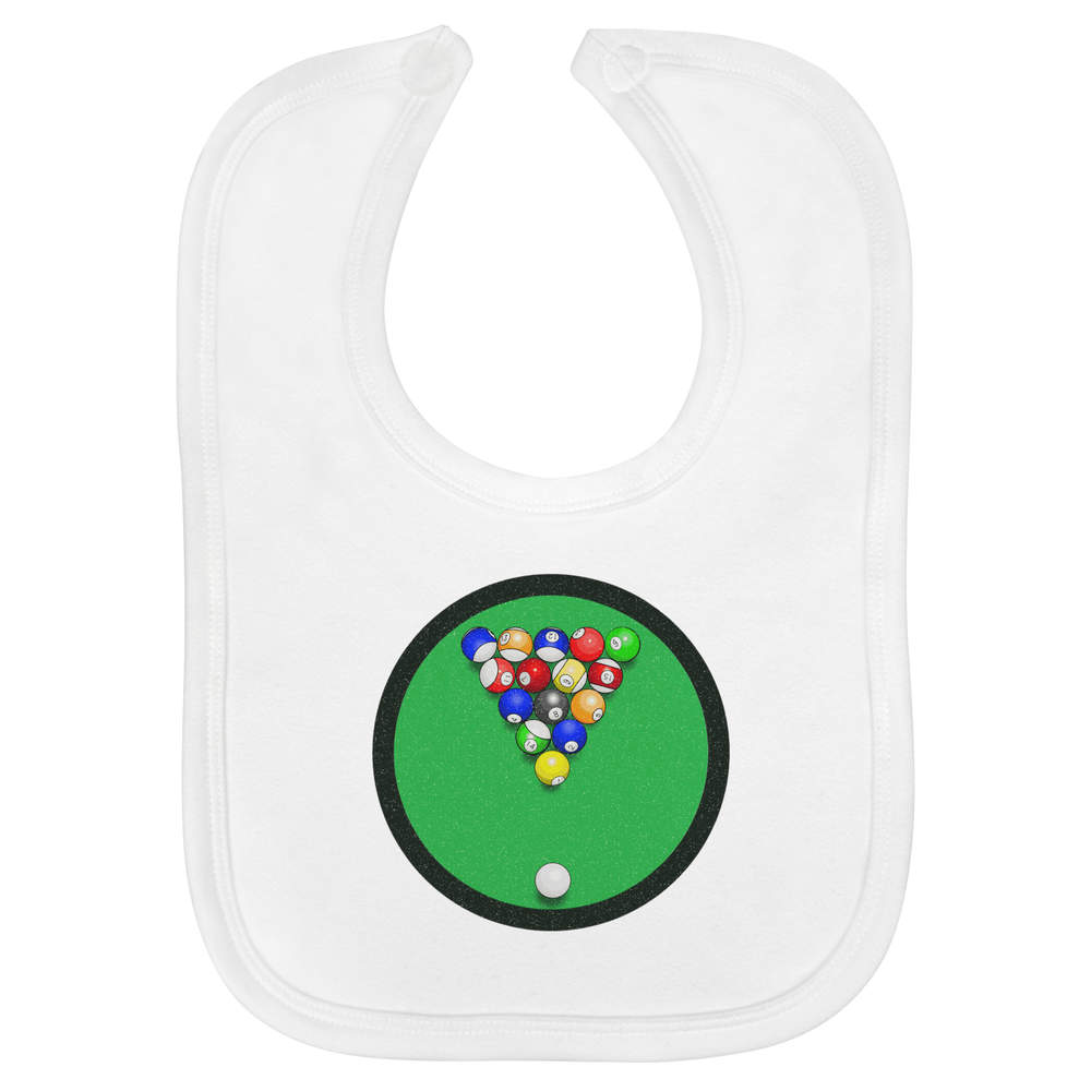 'Pool Balls' Soft Cotton Baby Bib (BI00018131)