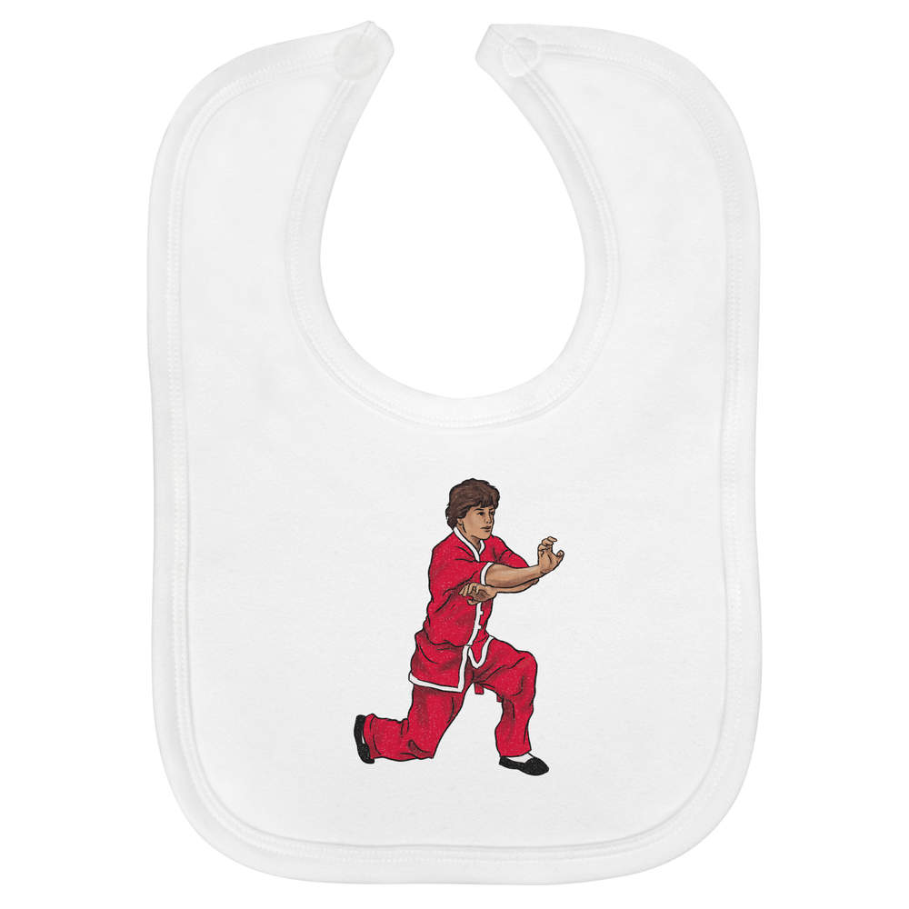 'Kung Fu Pose' Soft Cotton Baby Bib (BI00018865)