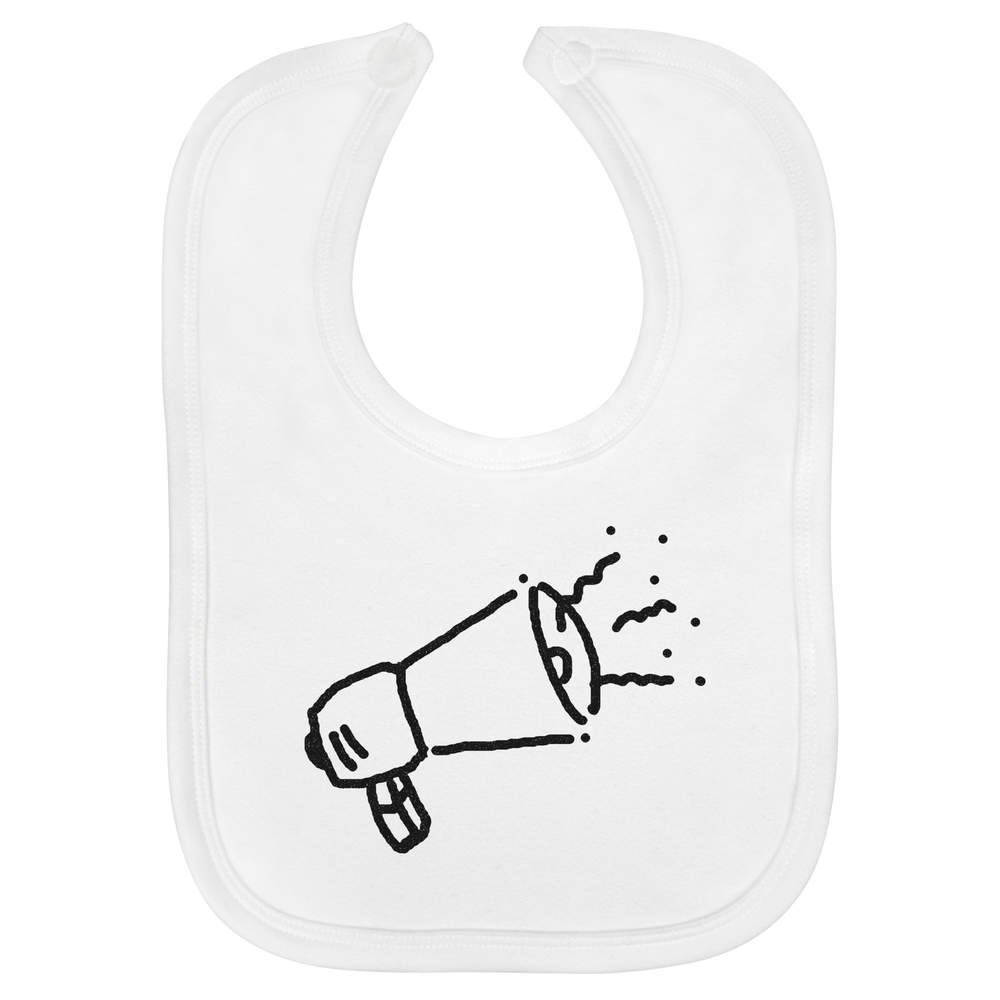 'Megaphone' Soft Cotton Baby Bib (BI00018953)