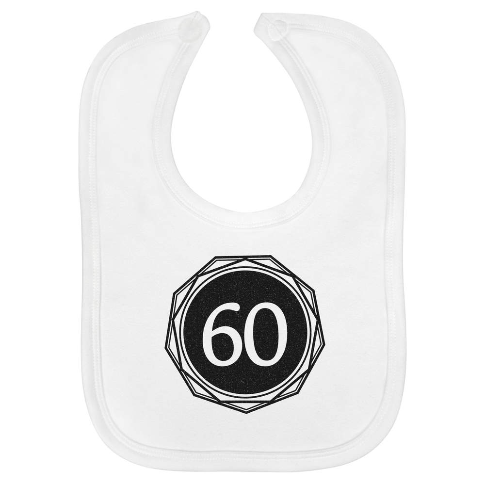 '60th Wedding Anniversary' Soft Cotton Baby Bib (BI00037668)