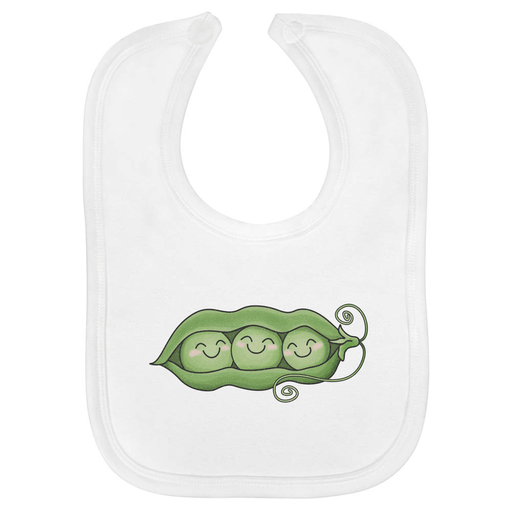 'Peas In A Pod' Soft Cotton Baby Bib (BI00038448)