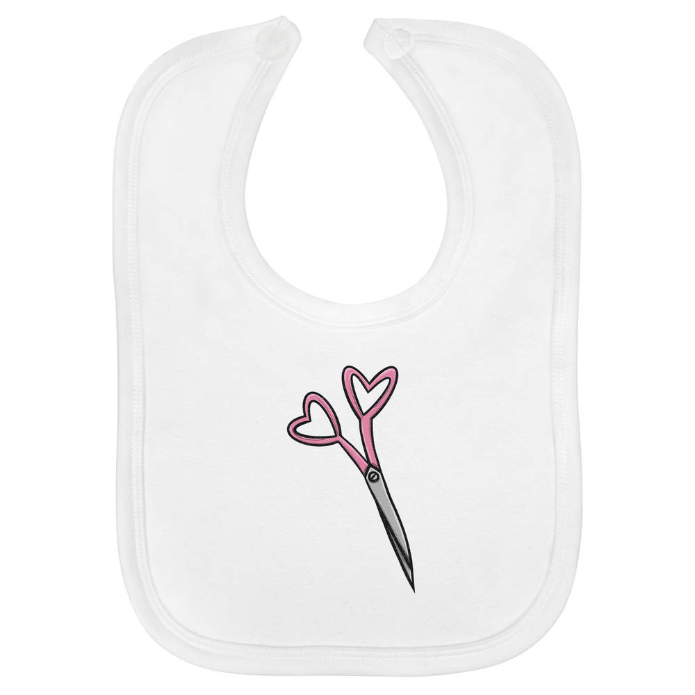 'Heart Scissors' Soft Cotton Baby Bib (BI00039076)