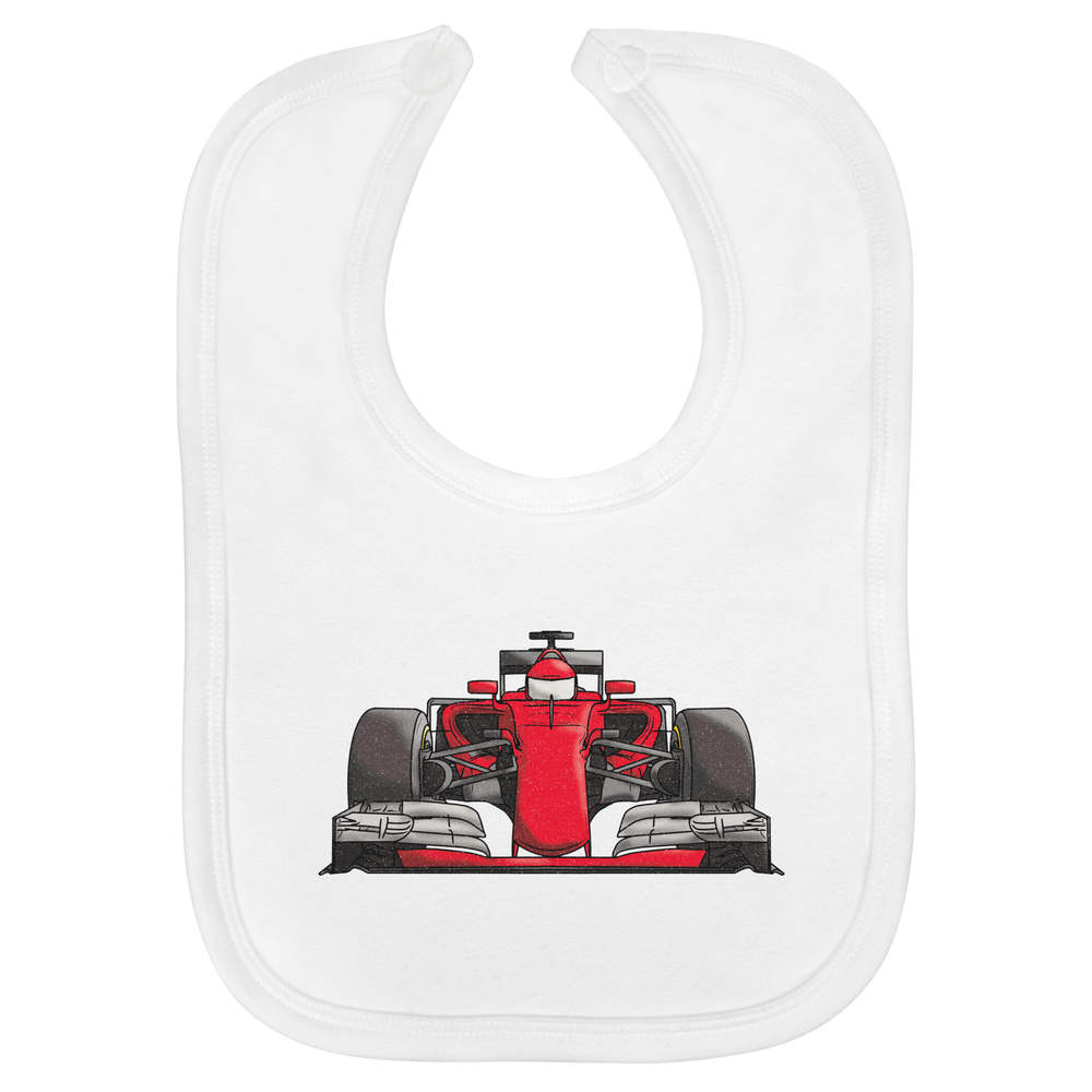 'Red Race Car' Soft Cotton Baby Bib (BI00043172)