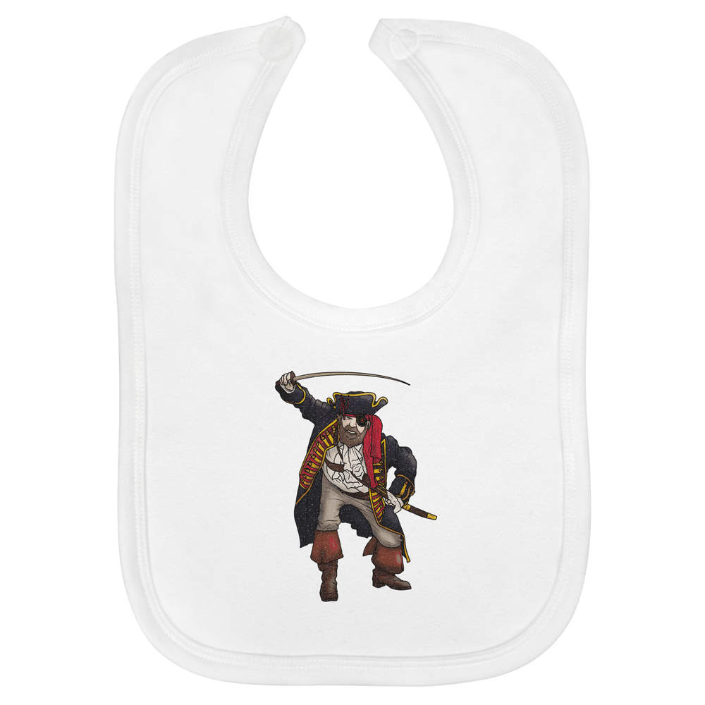 'Pirate' Soft Cotton Baby Bib (BI00046206)