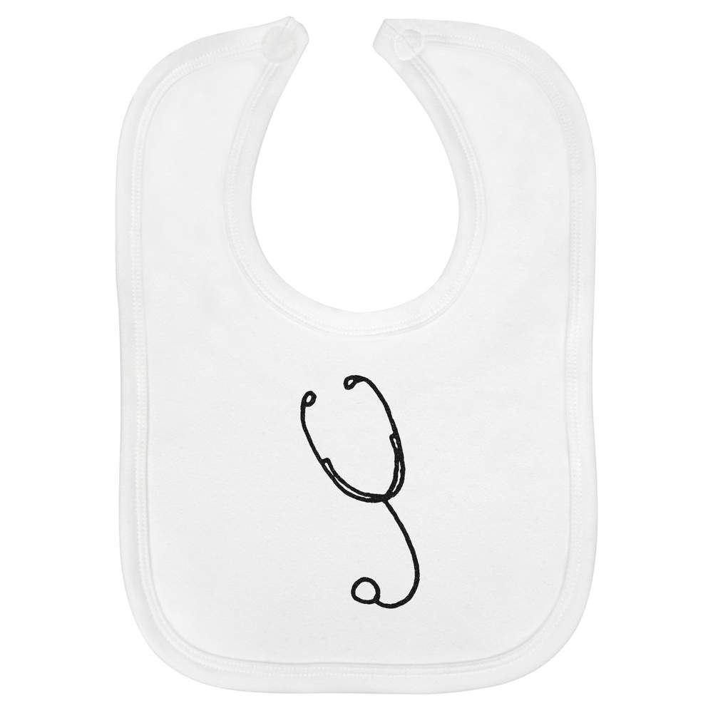 'Stethoscope' Soft Cotton Baby Bib (BI00049538)