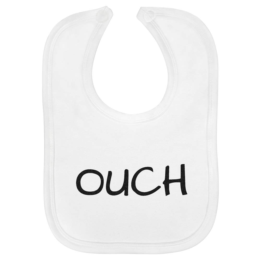 'Ouch' Soft Cotton Baby Bib (BI00050839)