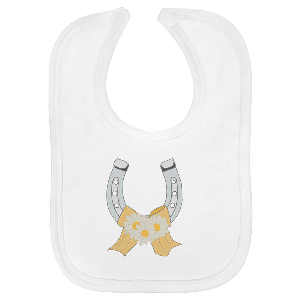 'Lucky horseshoe ' Soft Cotton Baby Bib (BI00051791)