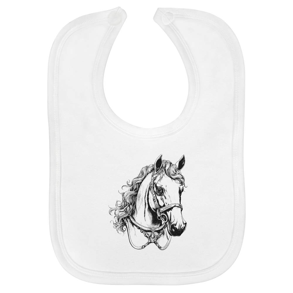'horse' Soft Cotton Baby Bib (BI00053353)
