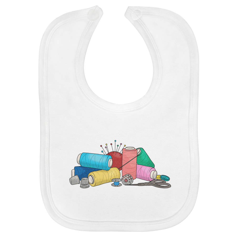 'Sewing Accessories' Soft Cotton Baby Bib (BI00054324)