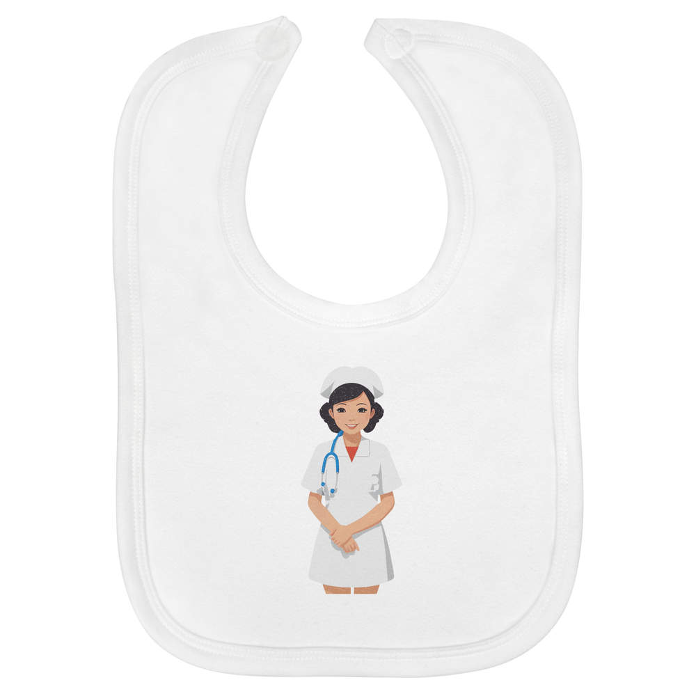 'Smiling Nurse' Soft Cotton Baby Bib (BI00055520)