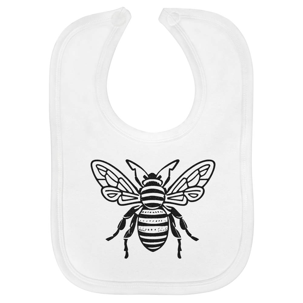 'Worker Bee' Soft Cotton Baby Bib (BI00055748)