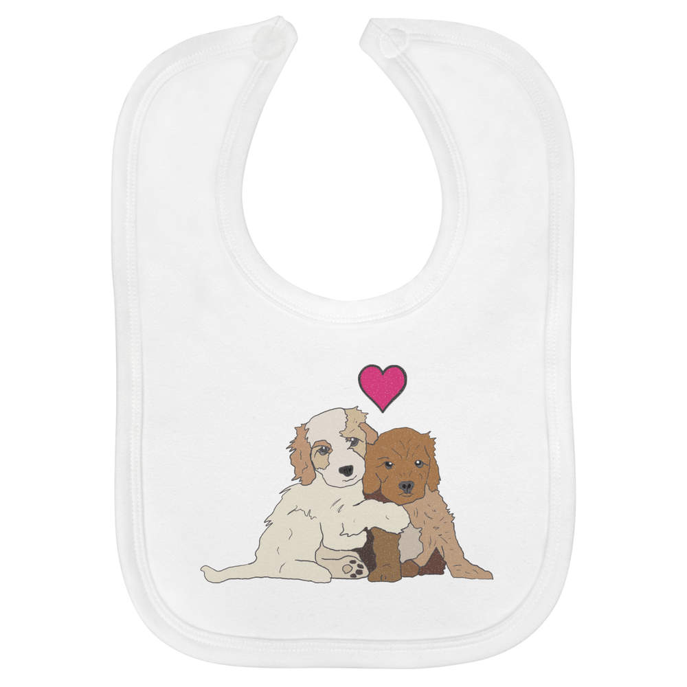 '‘Puppy Love’ Cockapoos ' Soft Cotton Baby Bib (BI00055934)